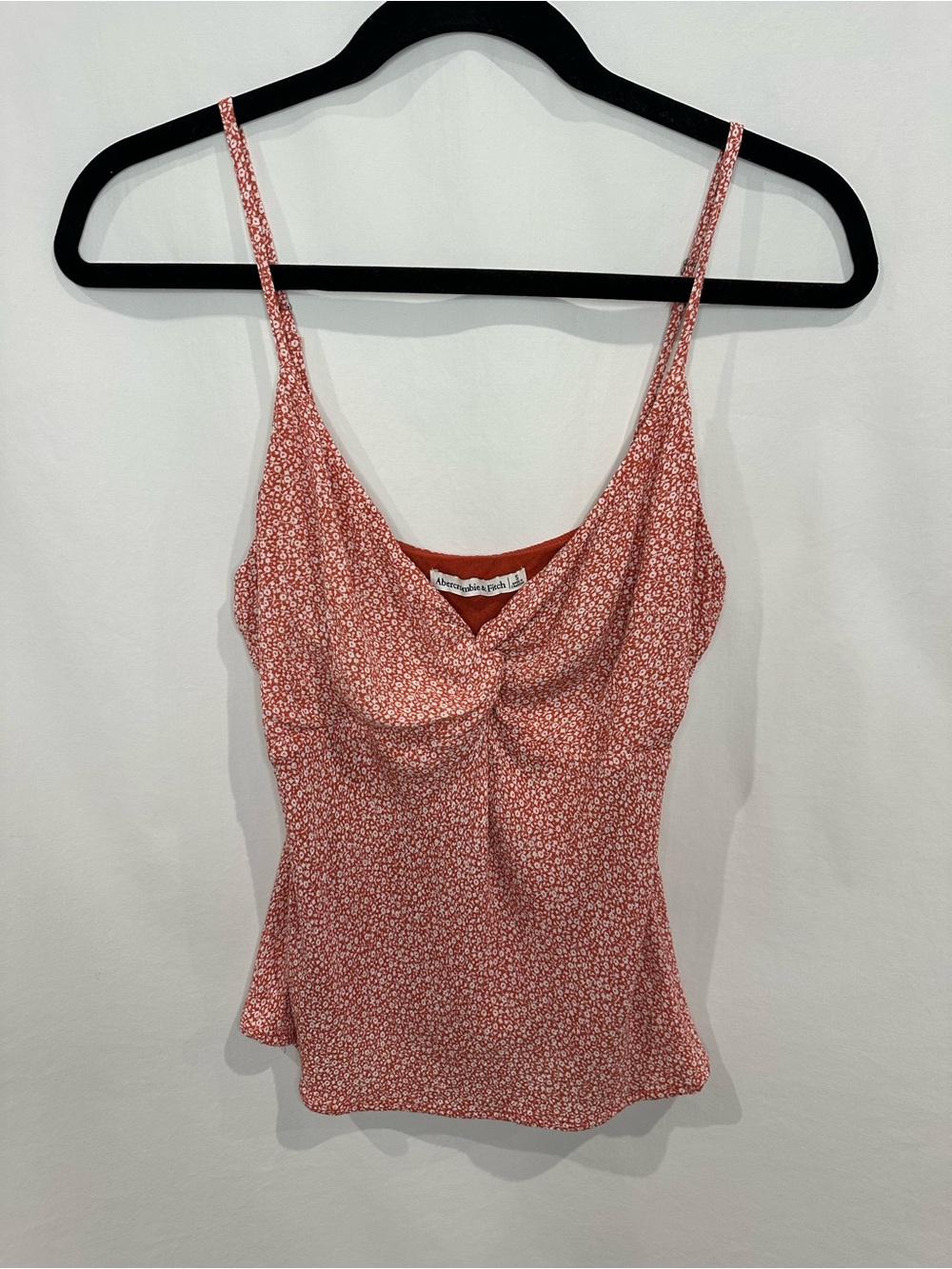 Abercrombie & Fitch Red Floral Twist-Front Cami